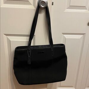 COACH Black Leather Tote Bag